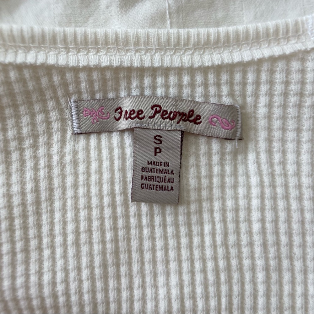 Free People Women’s Santa Clara Thermal Top in Alabaster - Picture 6 of 16